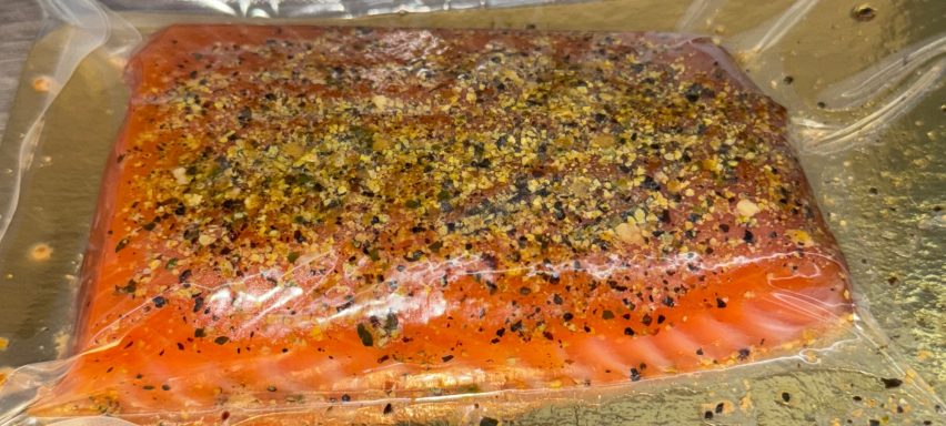 Lachs loins mit Zironengras,kalt ger.